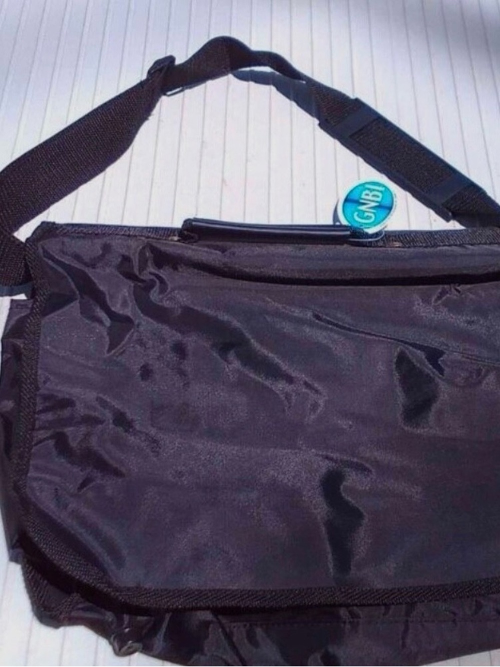 NWT GNBI Black Messenger Bag